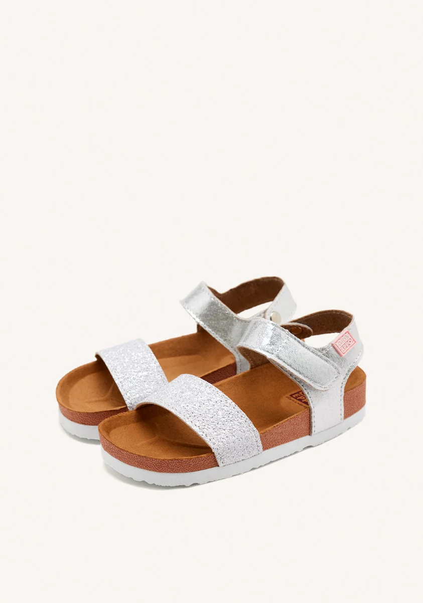 Silver flip flops with waterproof bio sole for girls MOERS - Image 2