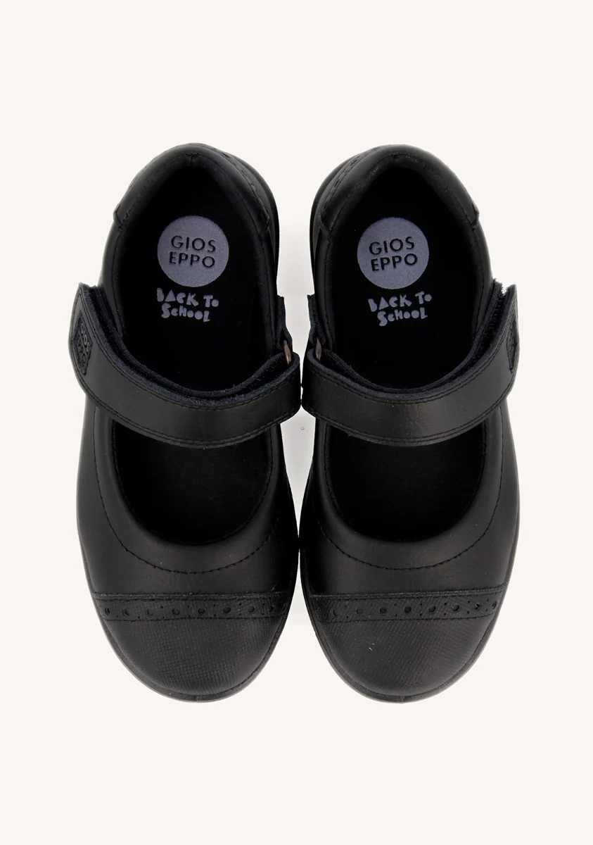 Black School shoes ballerina style for girls DELTANA - Image 5
