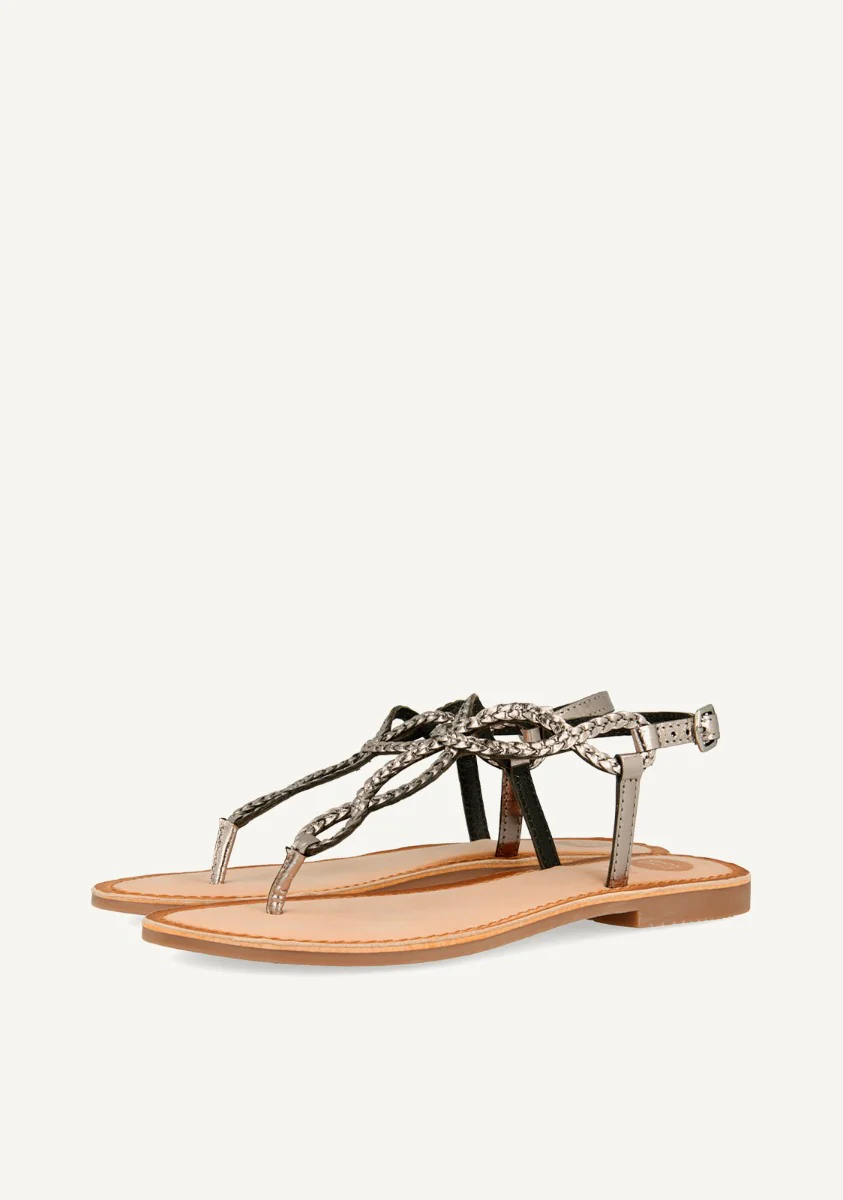 BRAIDED LEATHER SANDALS FYFFE - Image 2