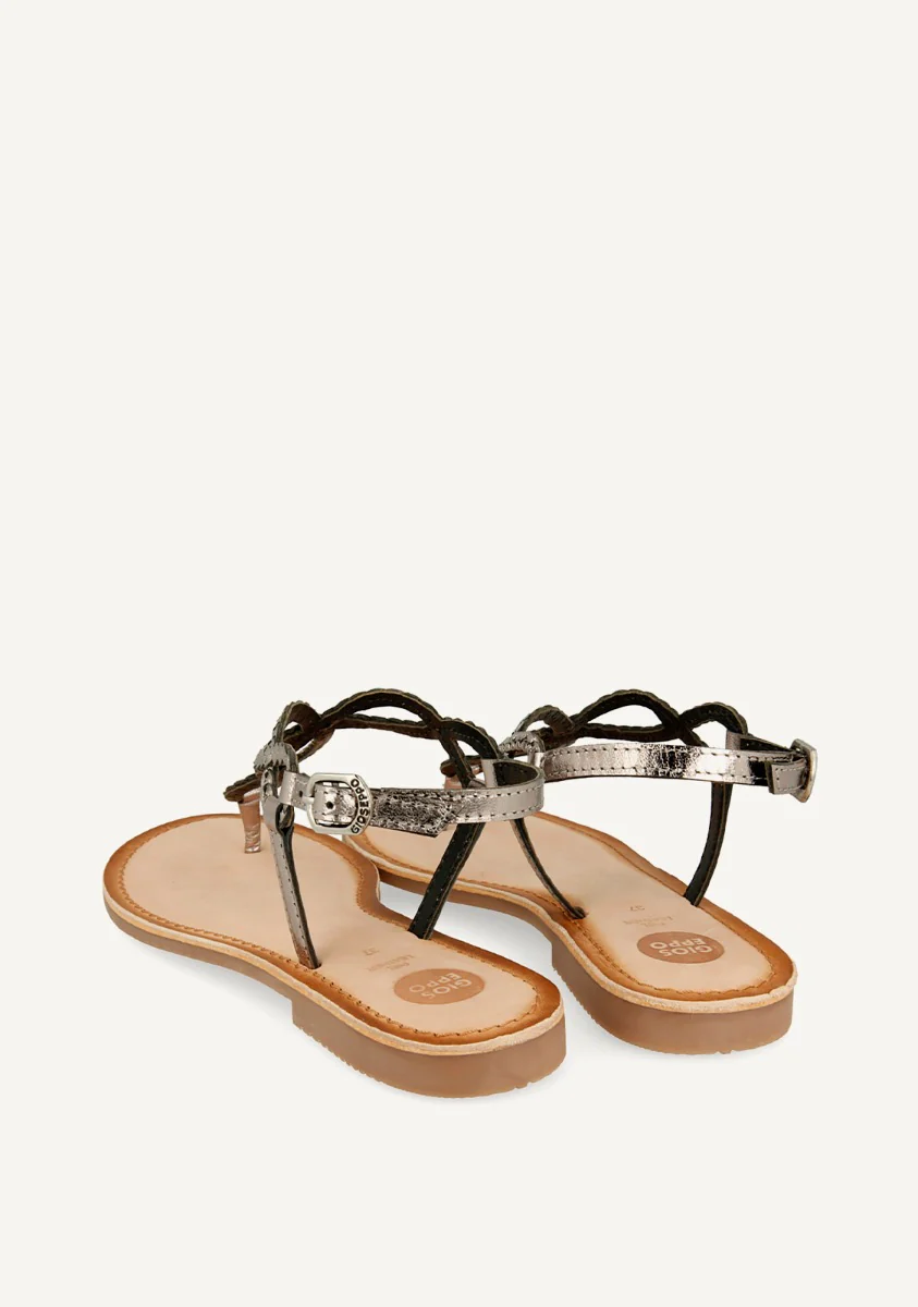 BRAIDED LEATHER SANDALS FYFFE - Image 3