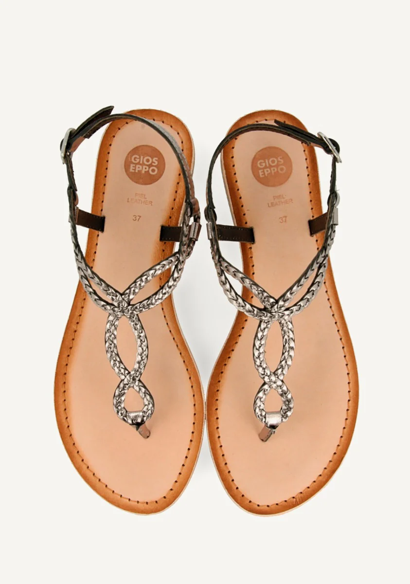 BRAIDED LEATHER SANDALS FYFFE - Image 4