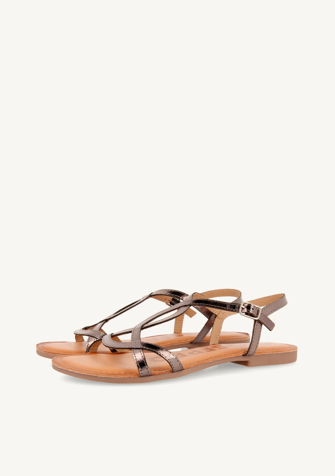 SHINY LEATHER SANDALS NAVASSA - Image 2