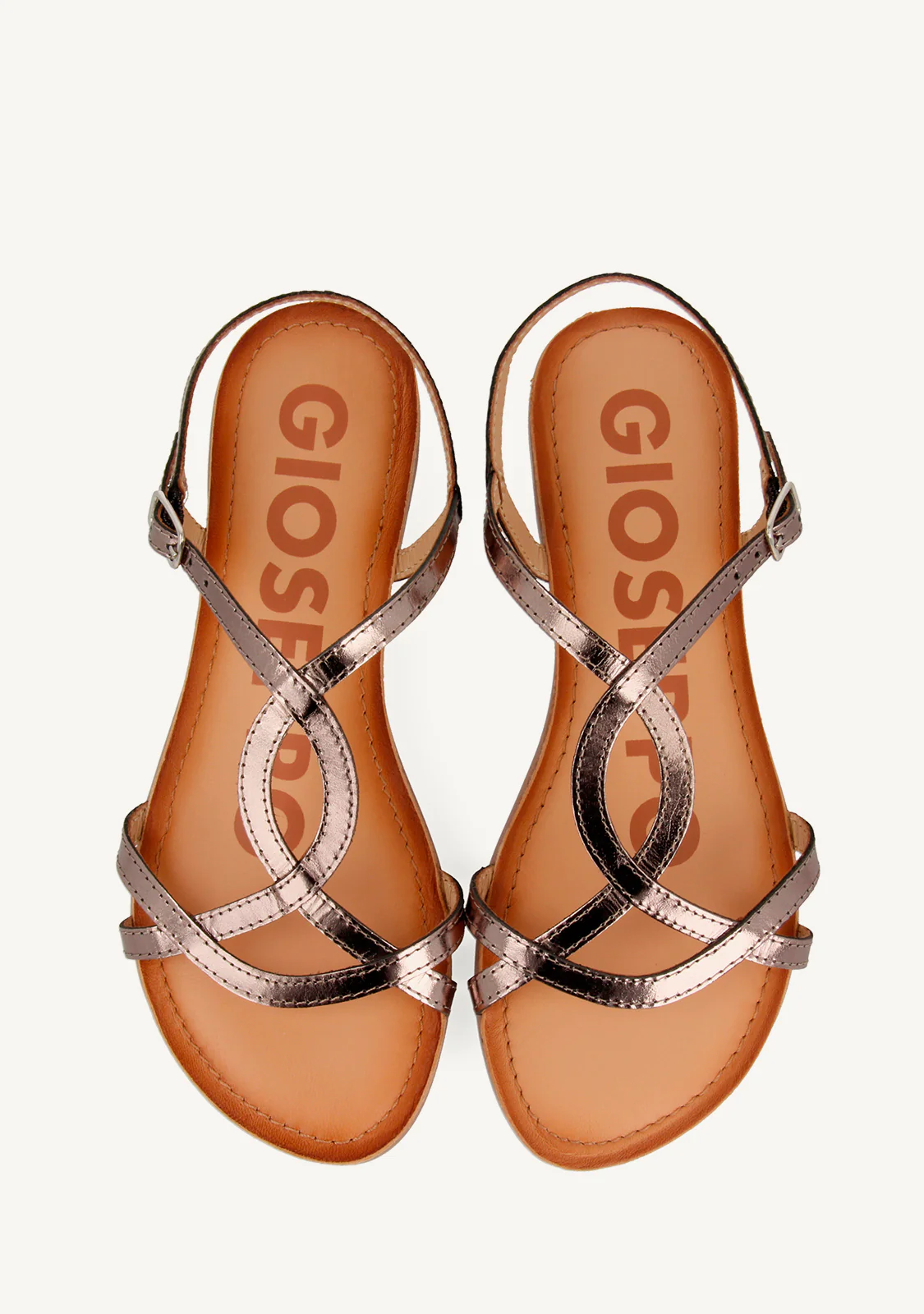 SHINY LEATHER SANDALS NAVASSA - Image 4