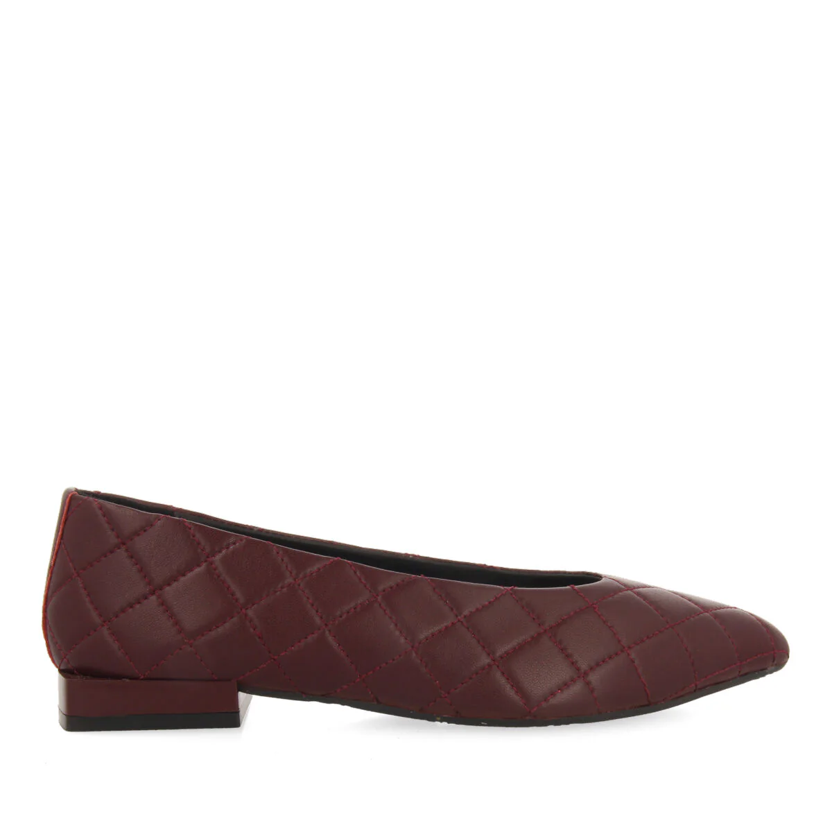 Nude leather ballerina pumps with padded finish for woman SIGDAL