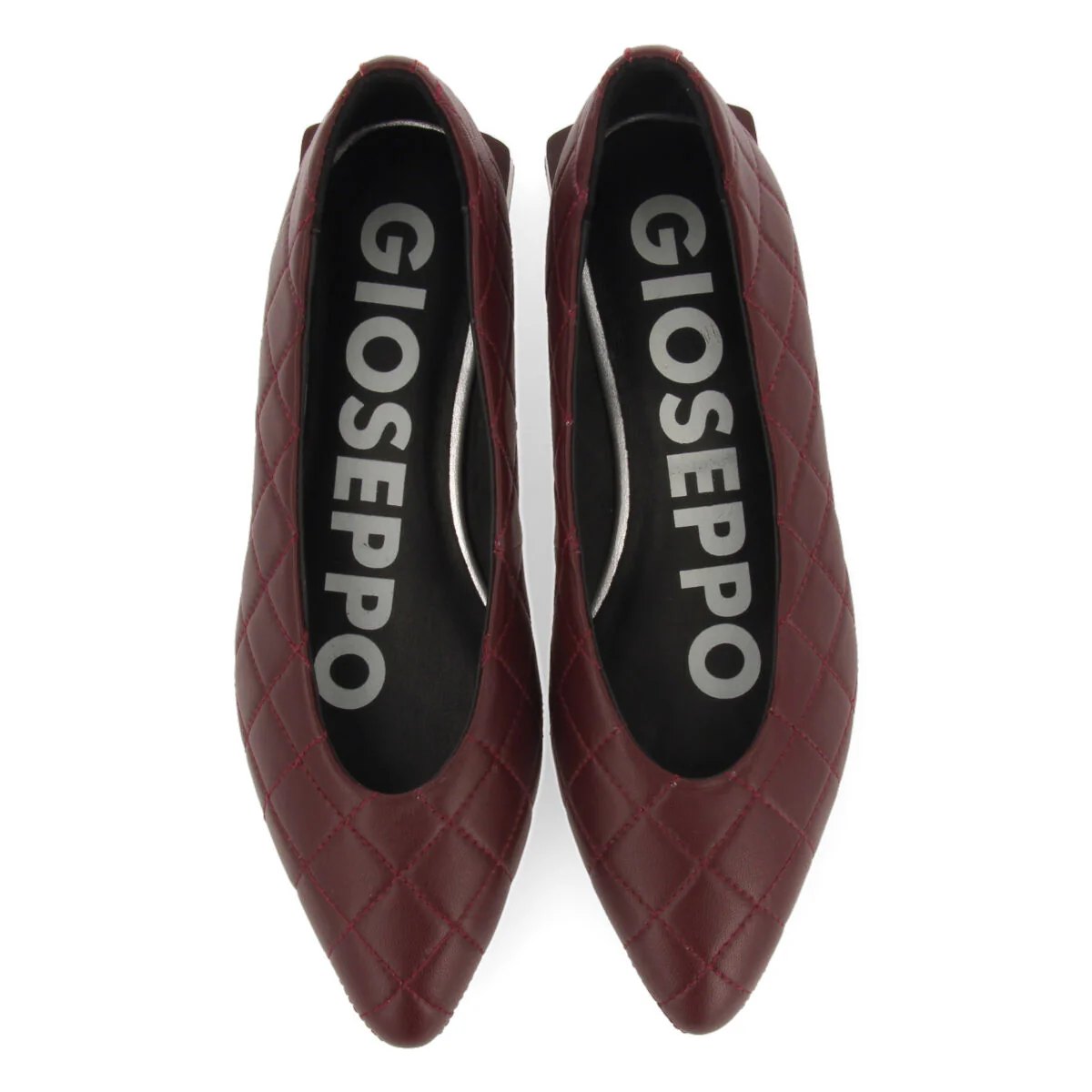 Nude leather ballerina pumps with padded finish for woman SIGDAL - Image 3