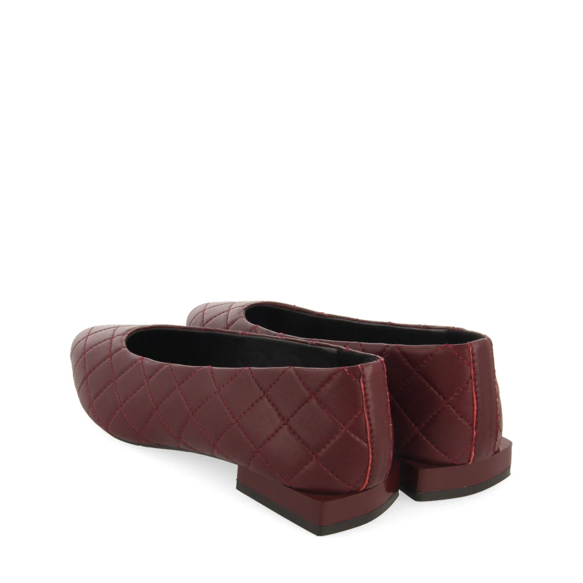 Nude leather ballerina pumps with padded finish for woman SIGDAL - Image 4