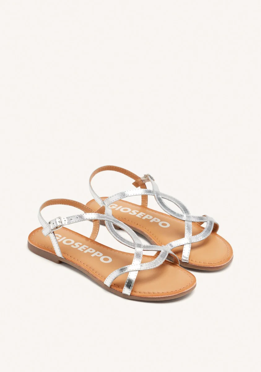 Lamim women's white sandals with thin straps - Image 2