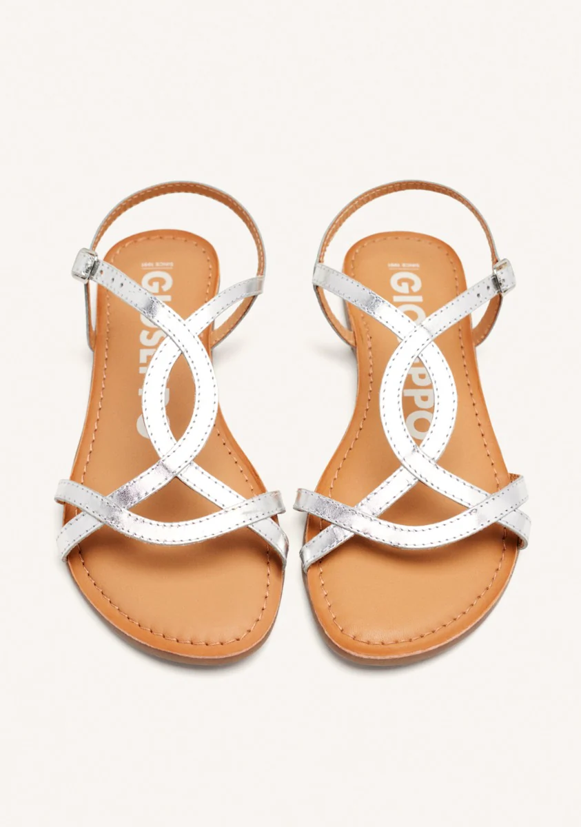 Lamim women's white sandals with thin straps - Image 3