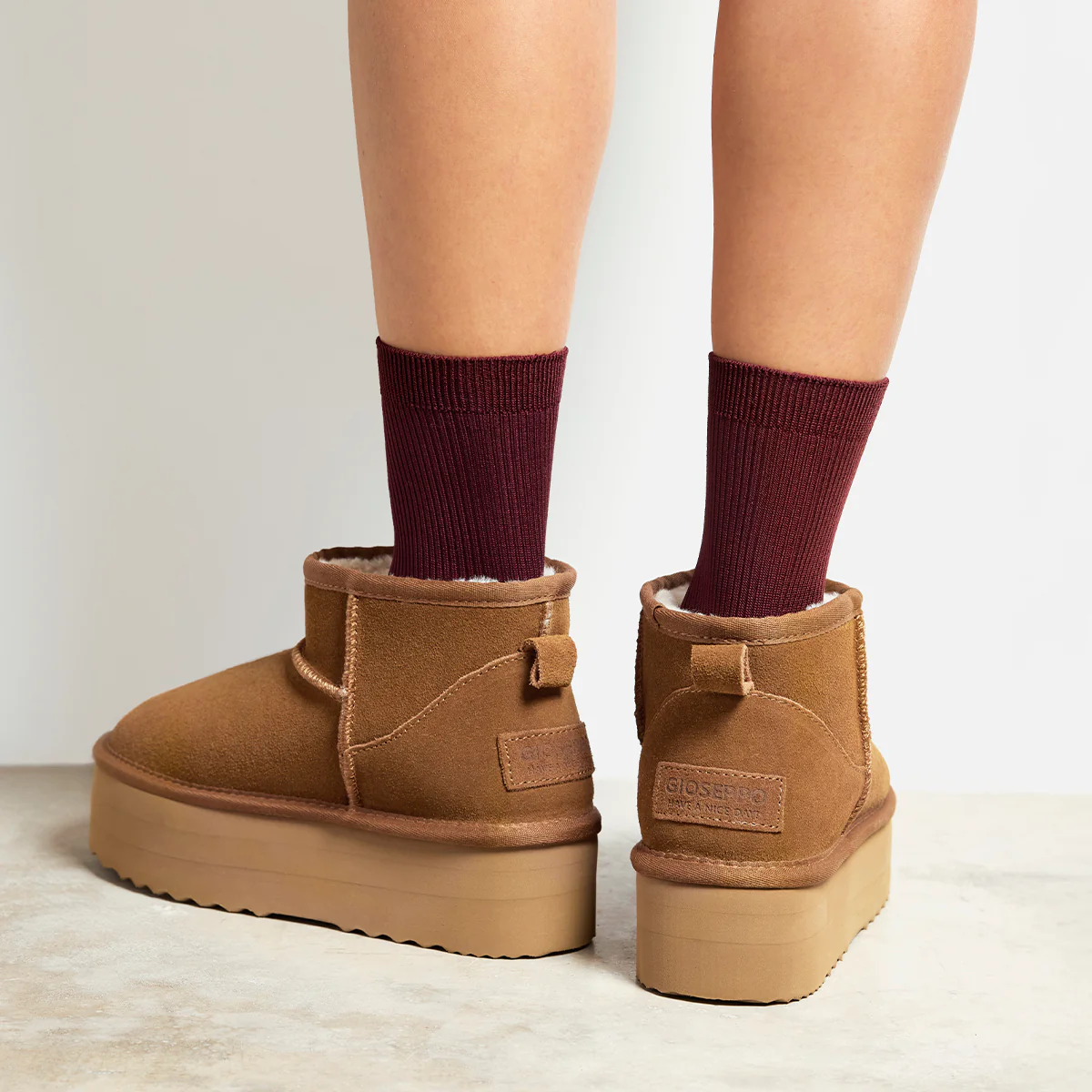 BROWN AUSTRALIAN PLATFORM BOOTS FOR WOMEN BANCROFT - Image 4