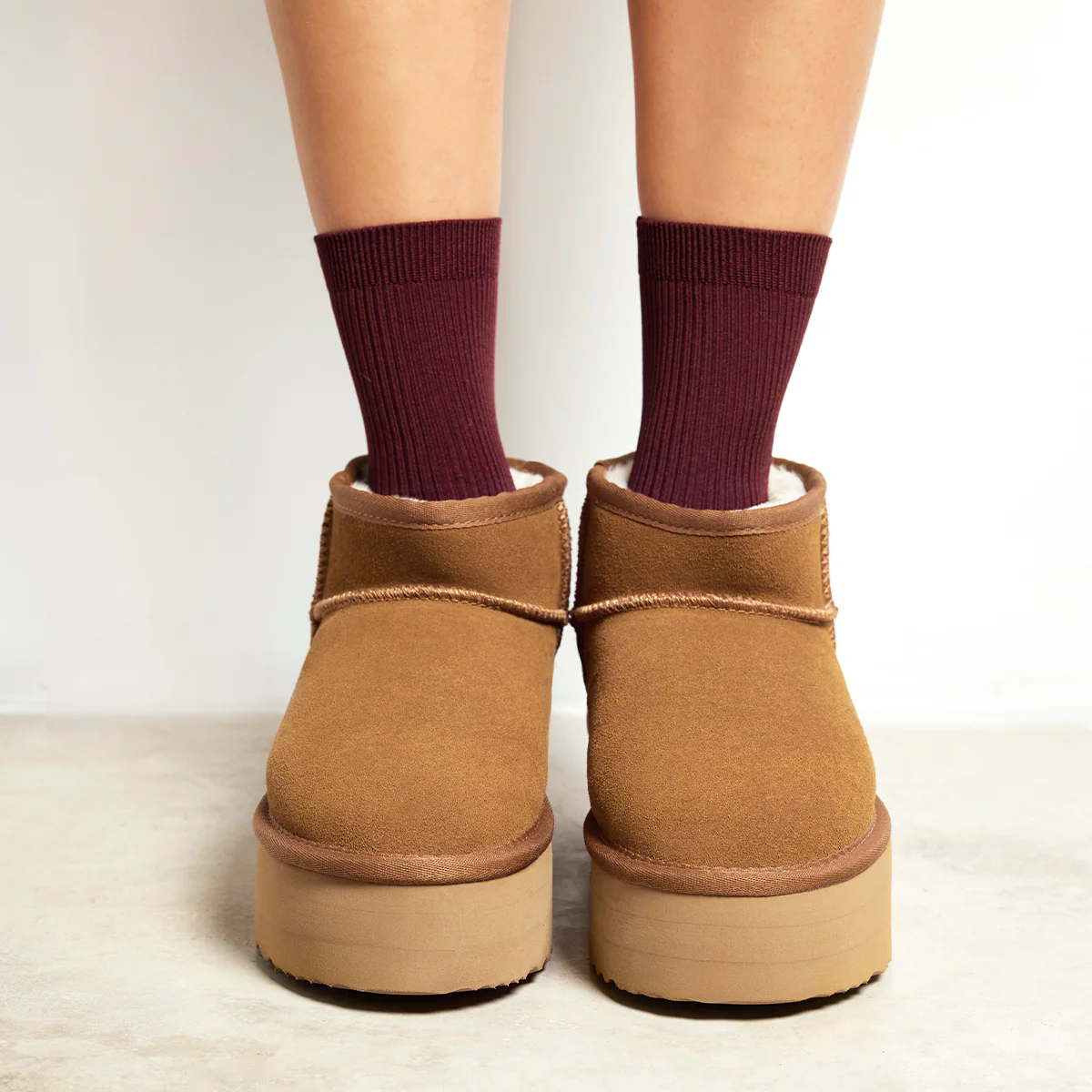 BROWN AUSTRALIAN PLATFORM BOOTS FOR WOMEN BANCROFT - Image 5
