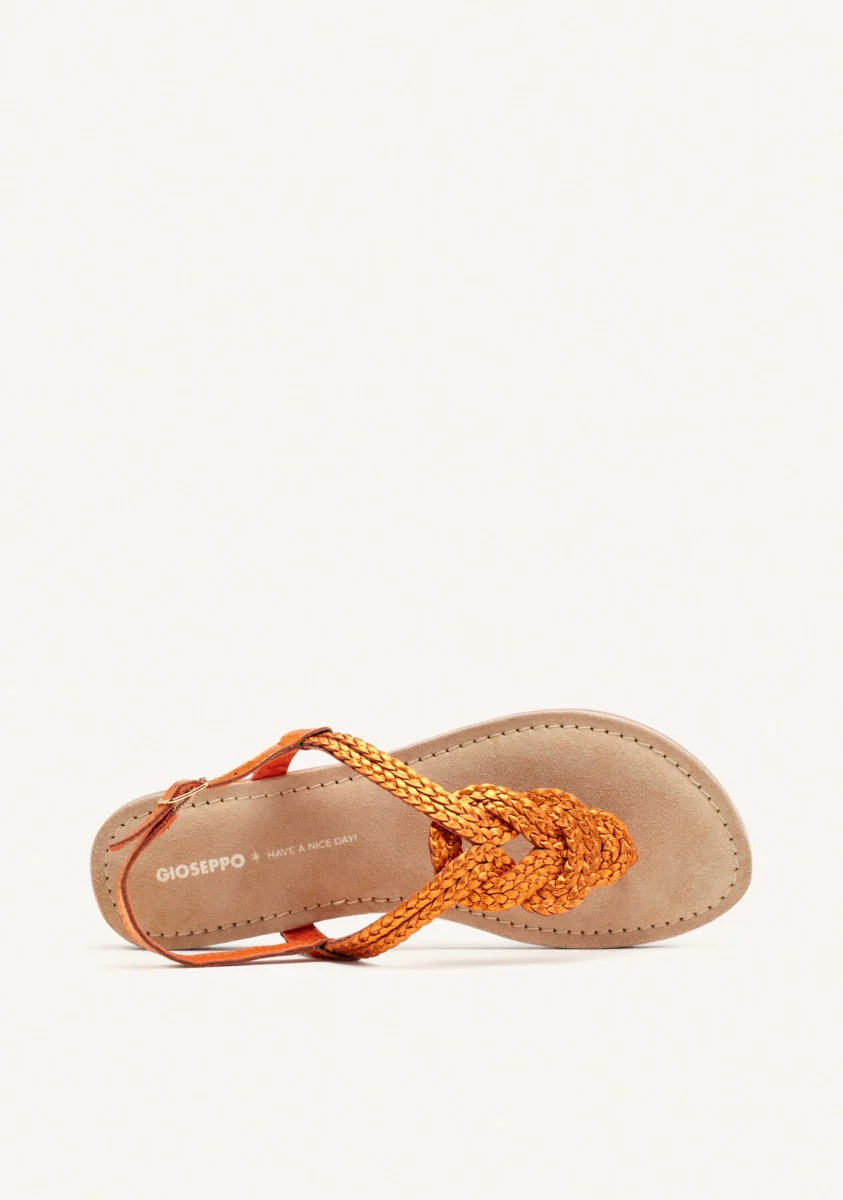 BRAIDED SHINY LEATHER SANDALS ZUPANJA