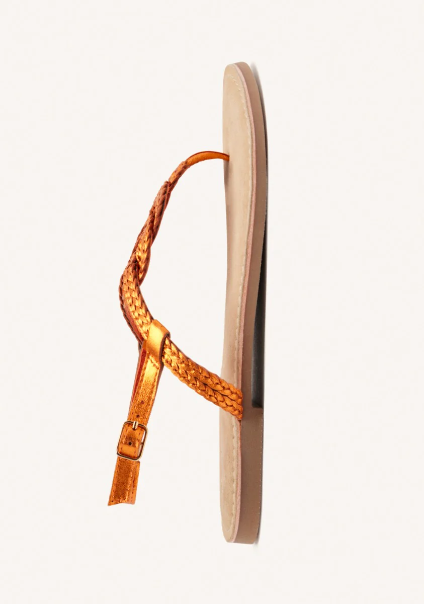 BRAIDED SHINY LEATHER SANDALS ZUPANJA - Image 4