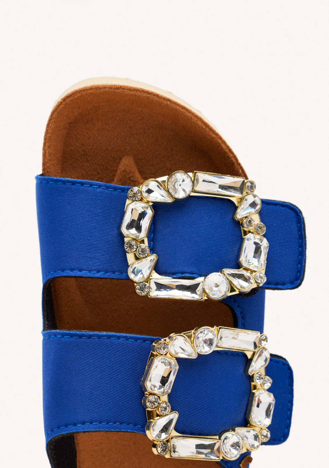 ADERKLAA WOMEN'S BLUE BIO STYLE SANDALS WITH JEWEL EMBELLISHMENT - Image 4