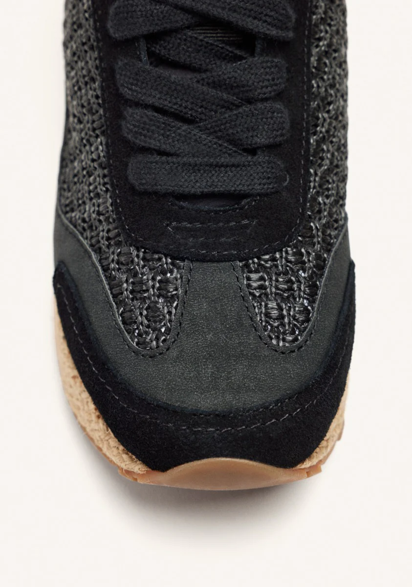 RAFFIA WEDGE LEATHER SNEAKERS HARDING - Image 3