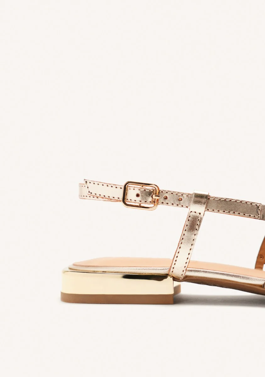 STUDDED LEATHER SLINGBACK BALLET FLATS JERICHO - Image 4