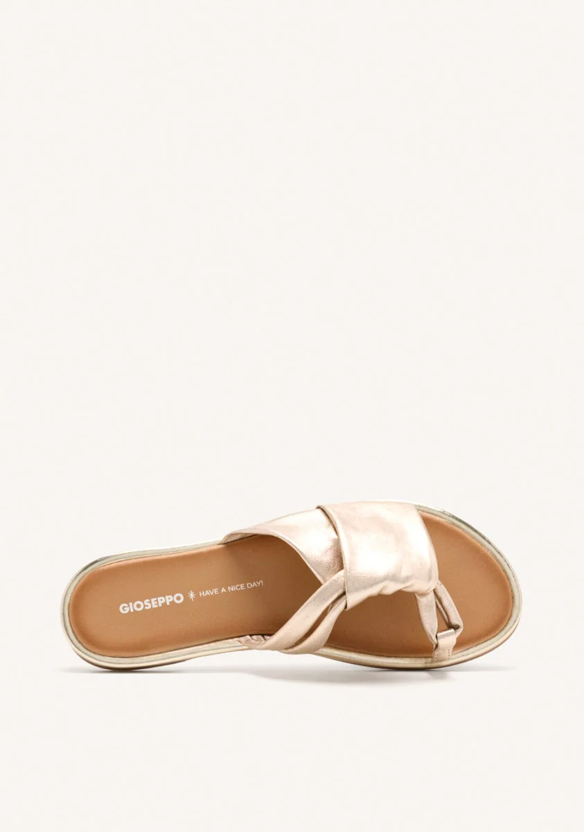 LEATHER FLAT SANDALS WHATELY