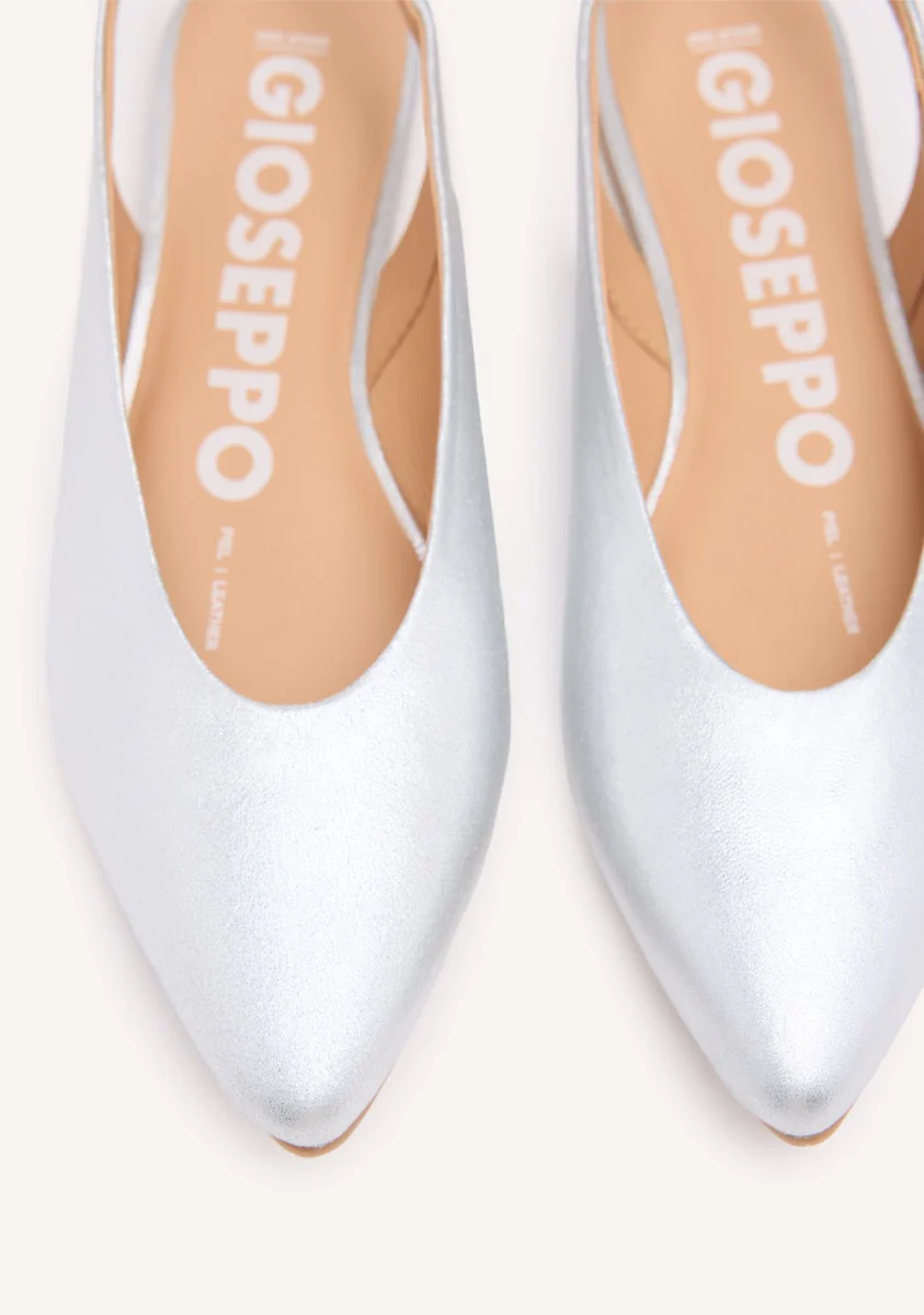 LEATHER SLINGBACK BALLET FLATS - Image 3