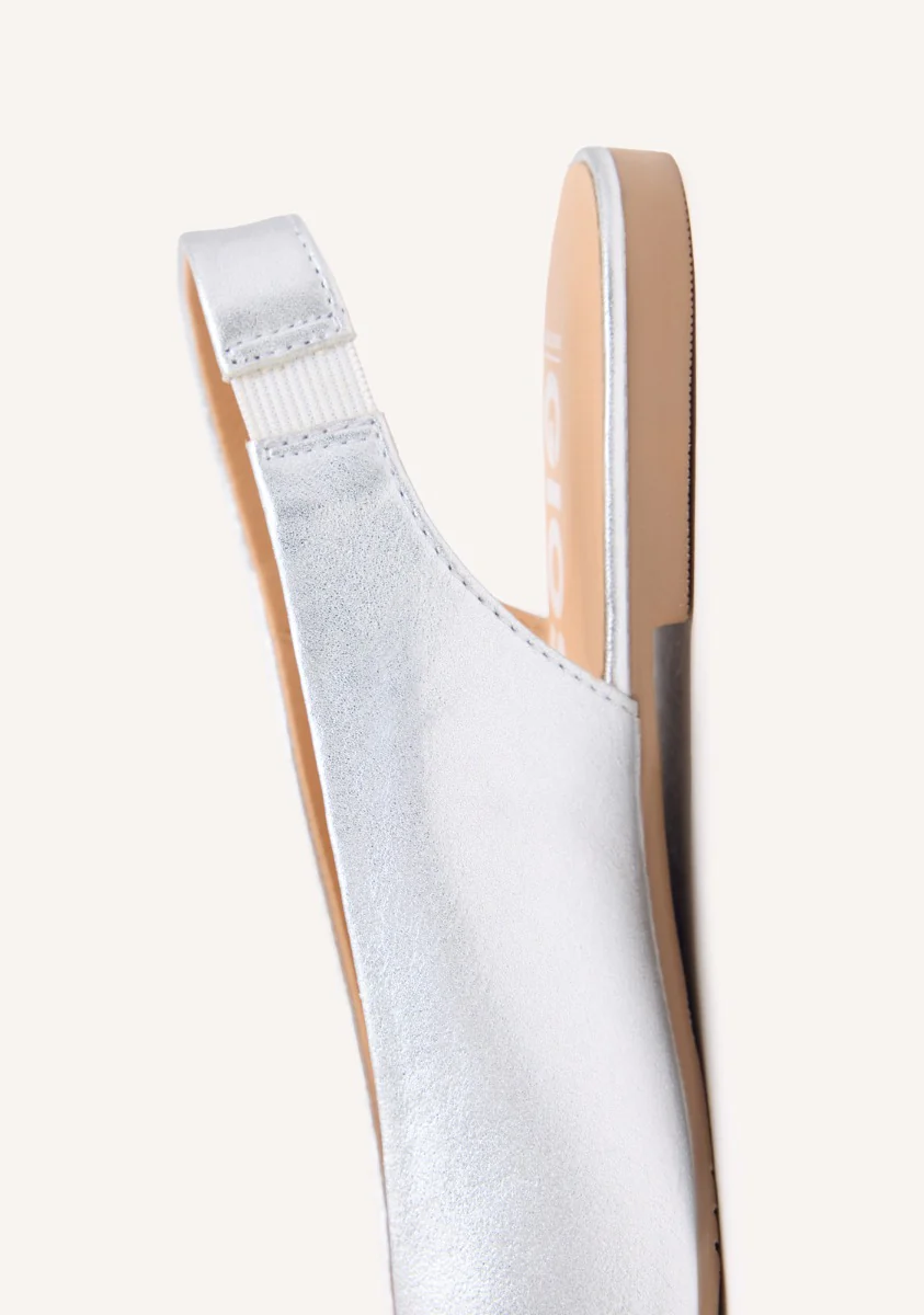 LEATHER SLINGBACK BALLET FLATS - Image 4