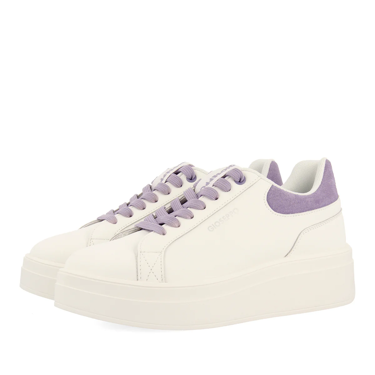 WOMEN'S WHITE SNEAKERS WITH PLATFORM AND LILAC DETAILS - Image 2
