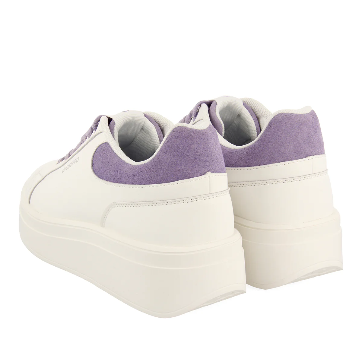 WOMEN'S WHITE SNEAKERS WITH PLATFORM AND LILAC DETAILS - Image 3