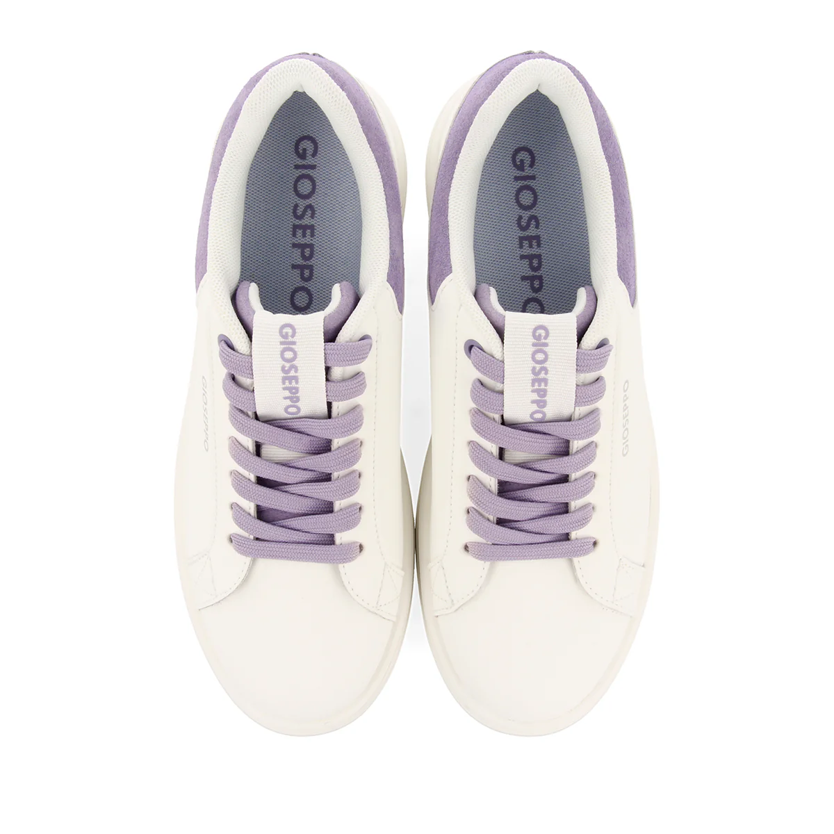 WOMEN'S WHITE SNEAKERS WITH PLATFORM AND LILAC DETAILS - Image 4