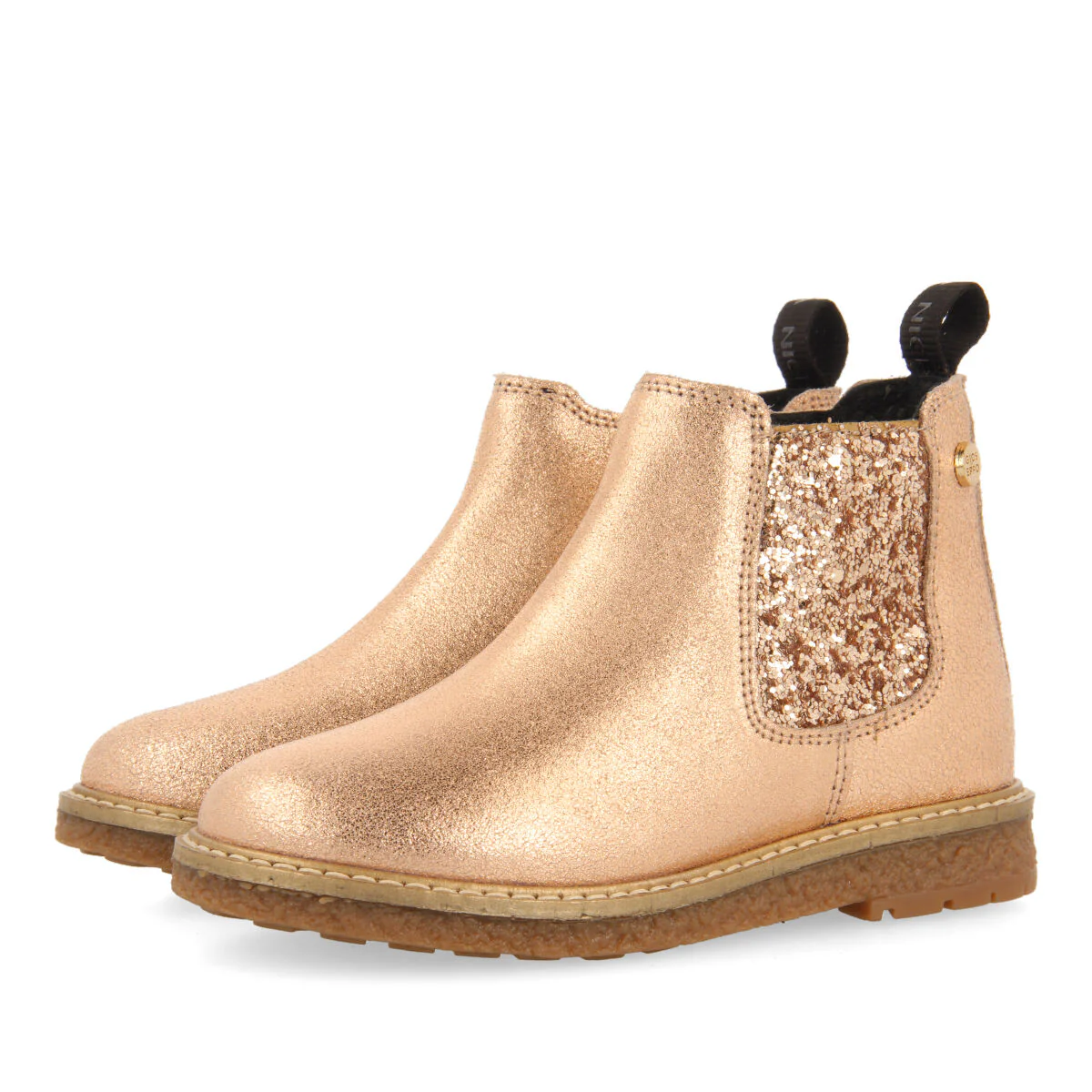 Agar children's rose gold chelsea boots - Image 2