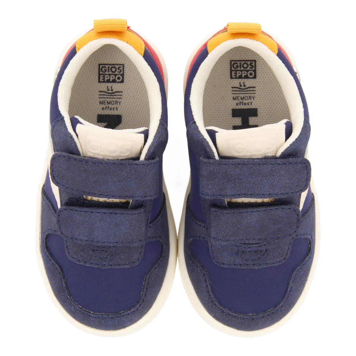 Alcester babies' navy blue retro sneakers with adjustable fastenings - Image 3