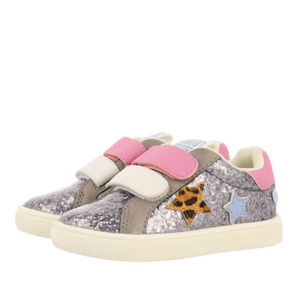 Alkoven children's dark silver sneakers with stars - Image 2