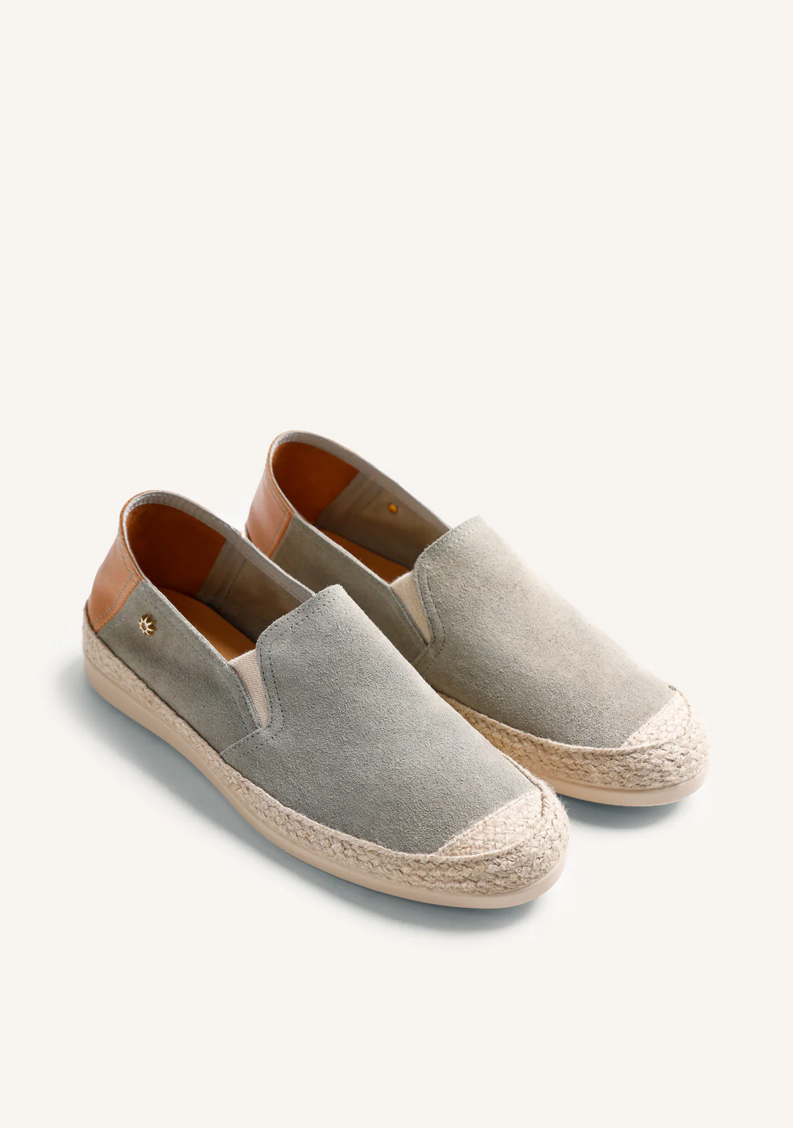 KHAKI LEATHER ESPADRILLES - Image 2