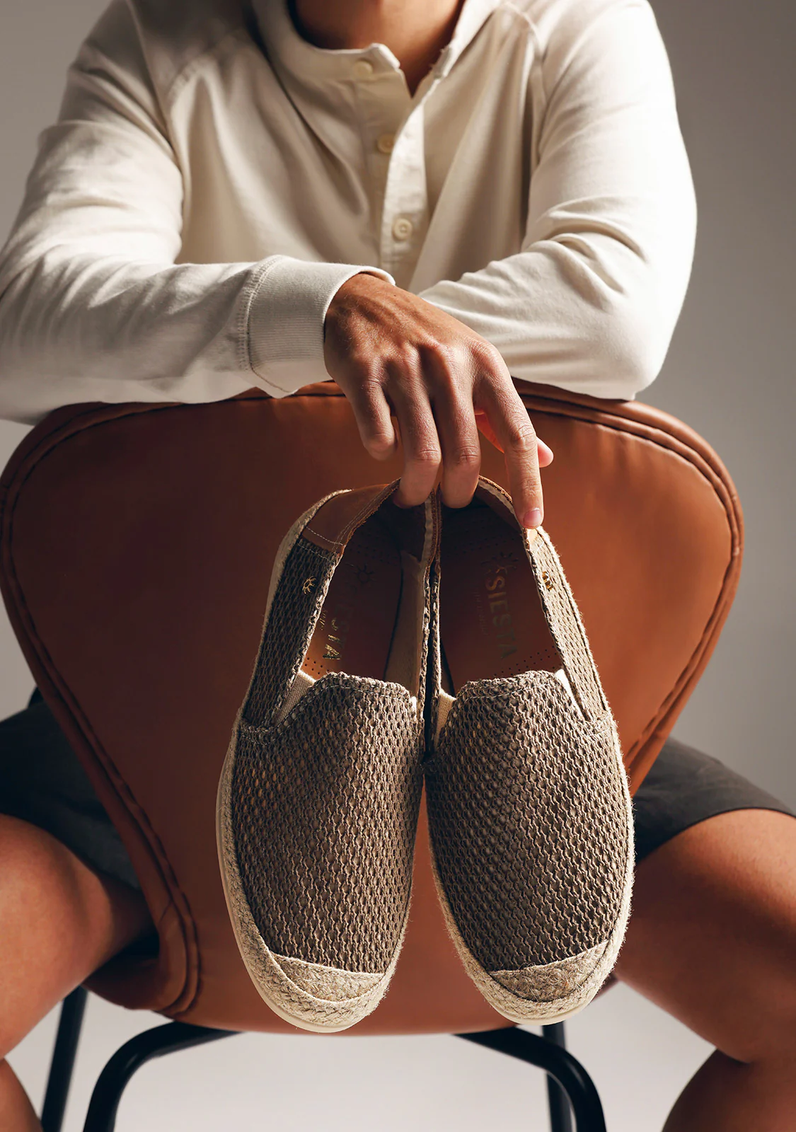 KHAKI MESH ESPADRILLES - Image 9