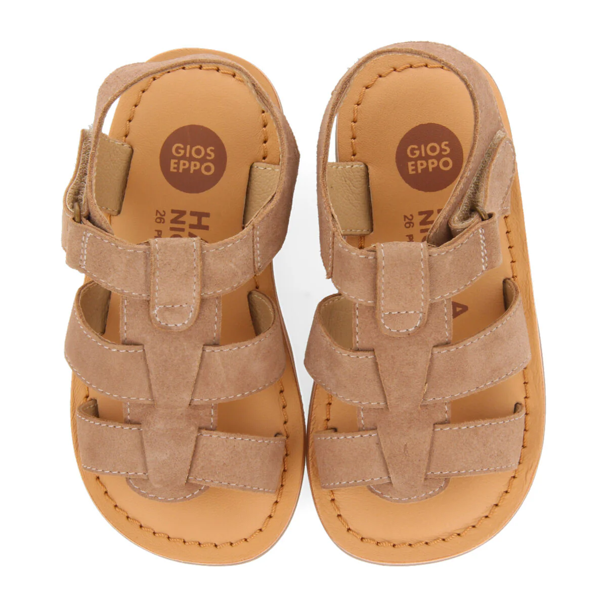 Anaco boys taupe leather strappy sandals - Image 3