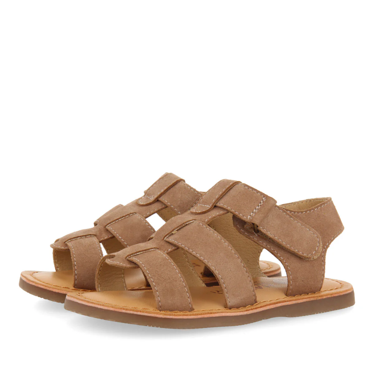 Anaco boys taupe leather strappy sandals - Image 2
