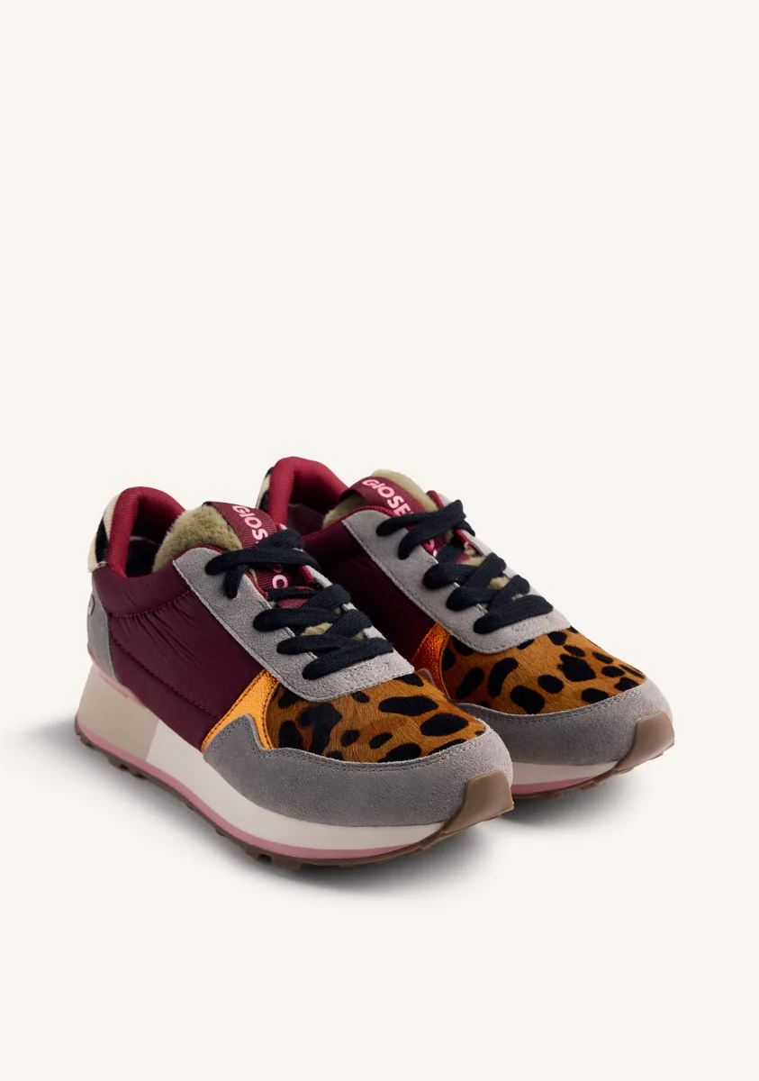 ANIMAL PRINT LEATHER AND FUR SNEAKERS POSEN - Image 2