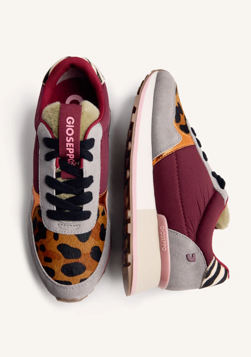 ANIMAL PRINT LEATHER AND FUR SNEAKERS POSEN - Image 5