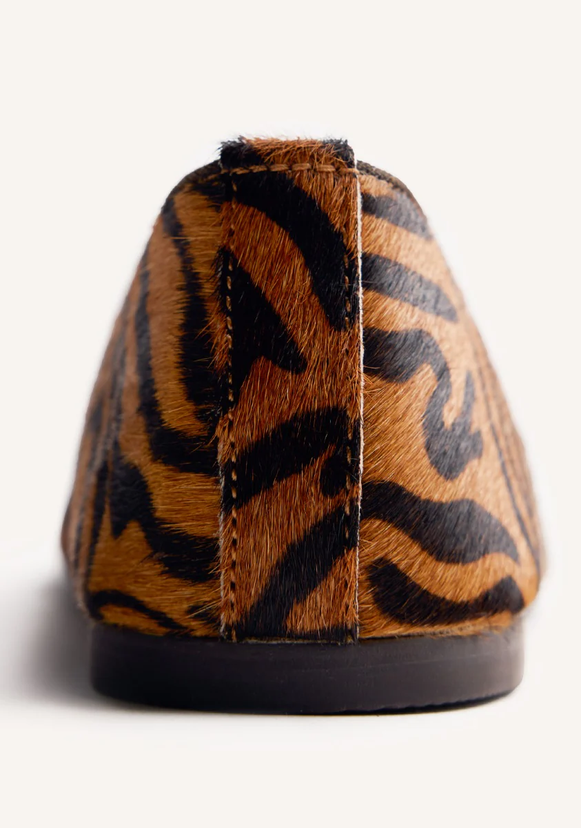 ANIMAL PRINT LEATHER BALLET FLATS CHOKIO - Image 5