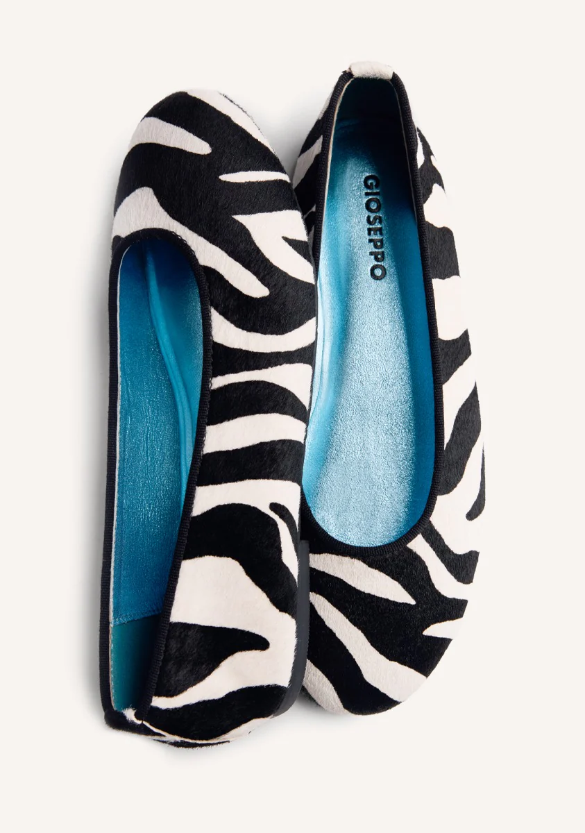 ANIMAL PRINT LEATHER BALLET FLATS CHOKIO - Image 5
