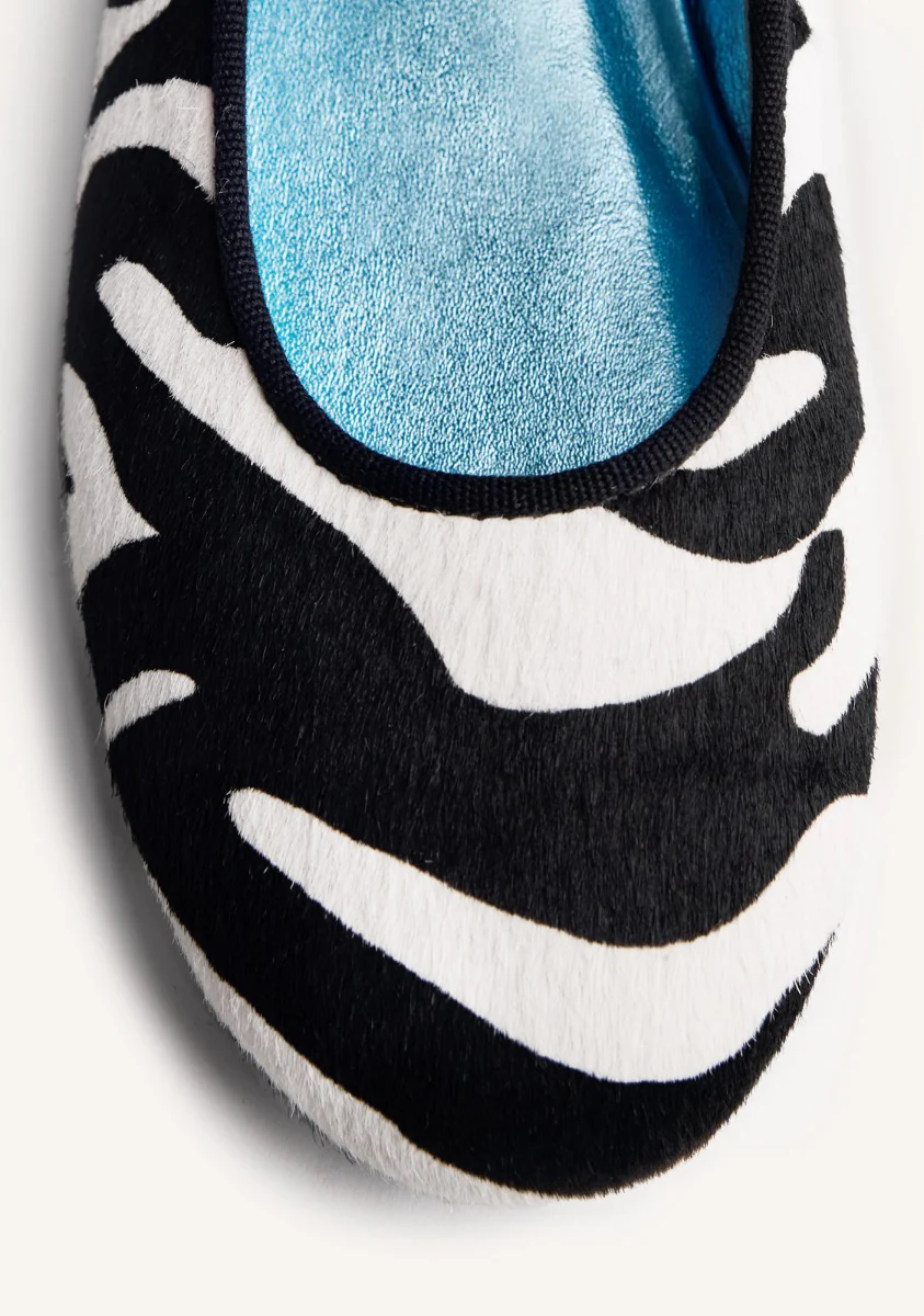 ANIMAL PRINT LEATHER BALLET FLATS CHOKIO - Image 6
