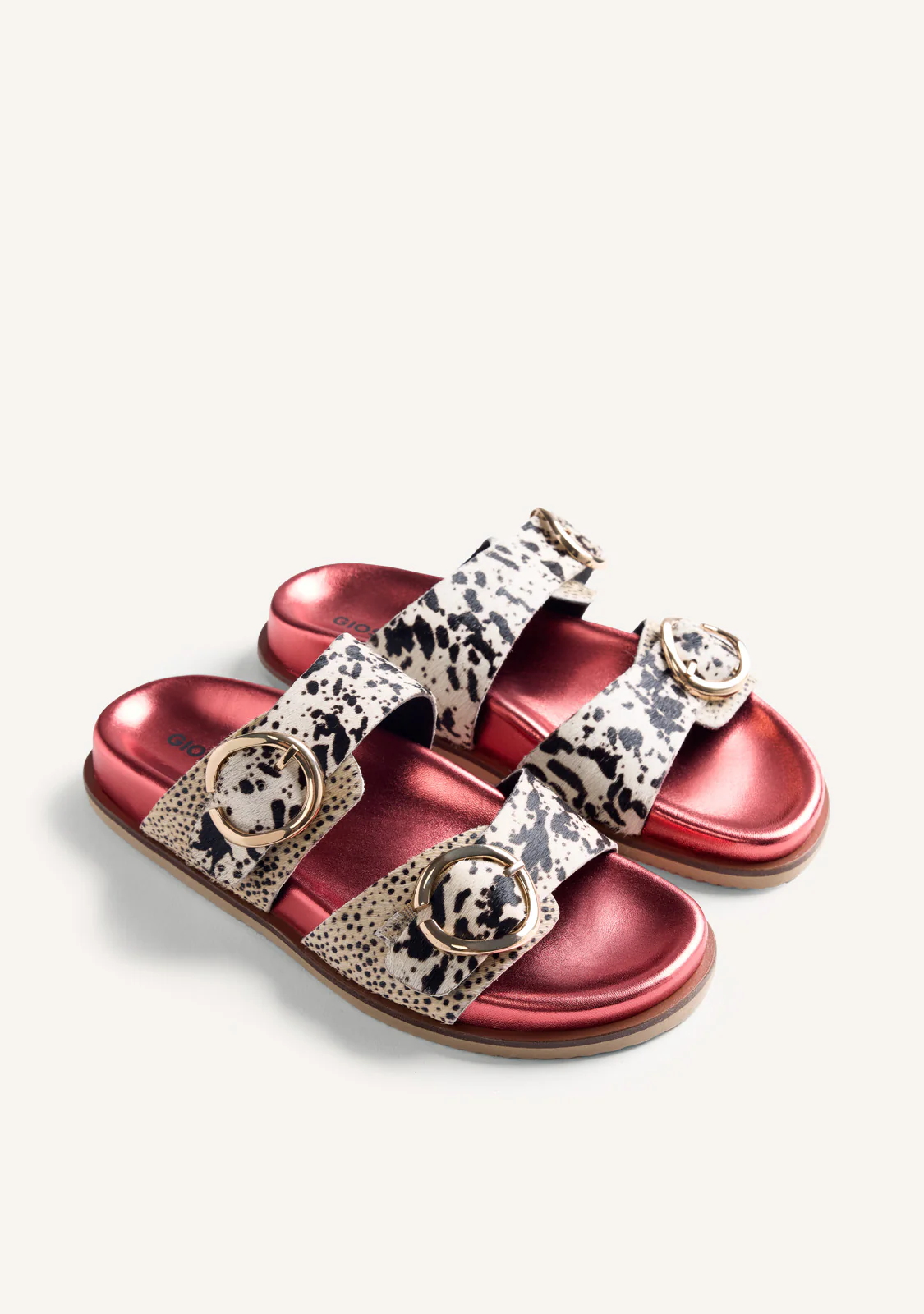 ANIMAL PRINT LEATHER BIO SANDALS CARNEY - Image 2