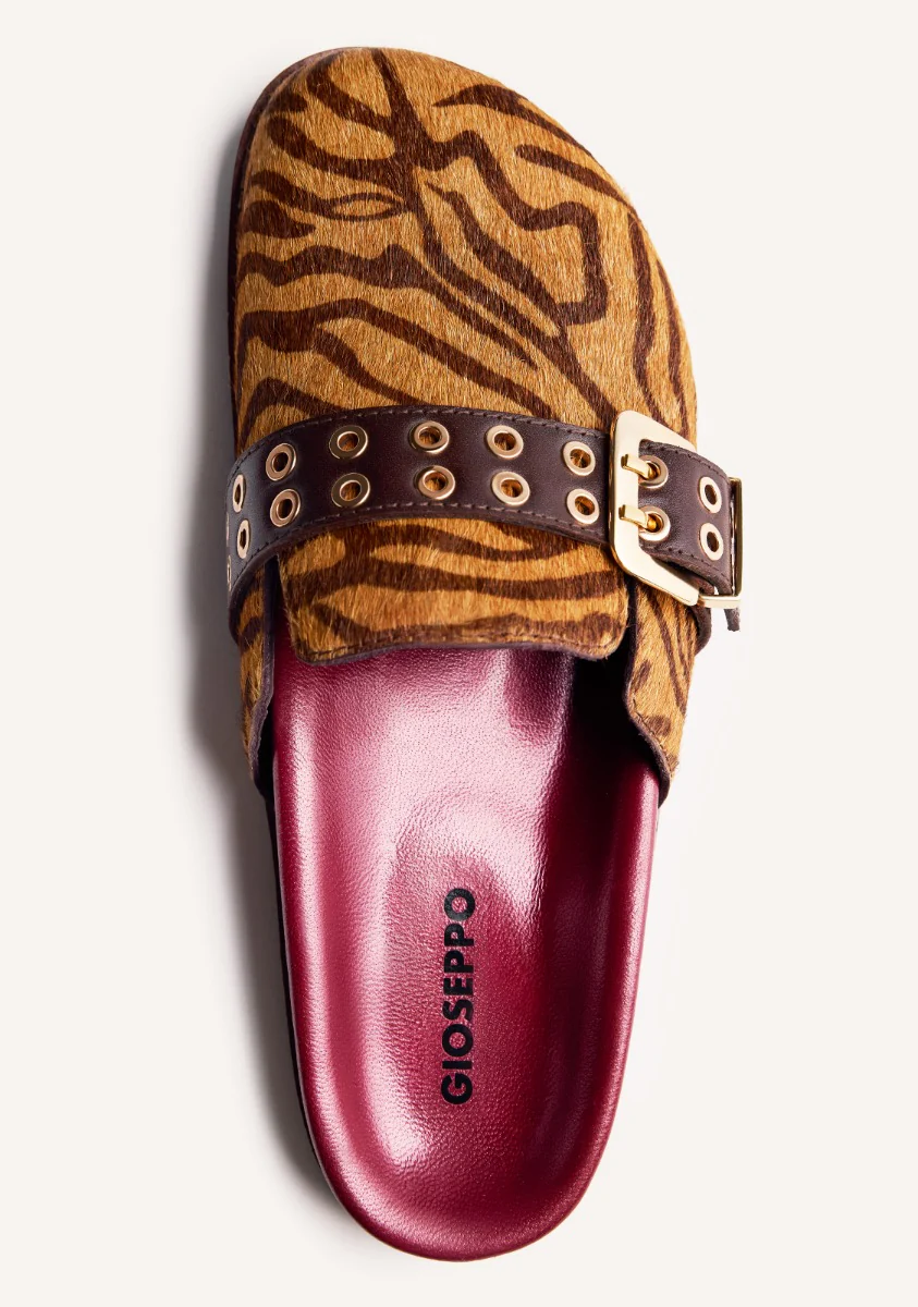 ANIMAL PRINT LEATHER CLOGS BEULAH - Image 5