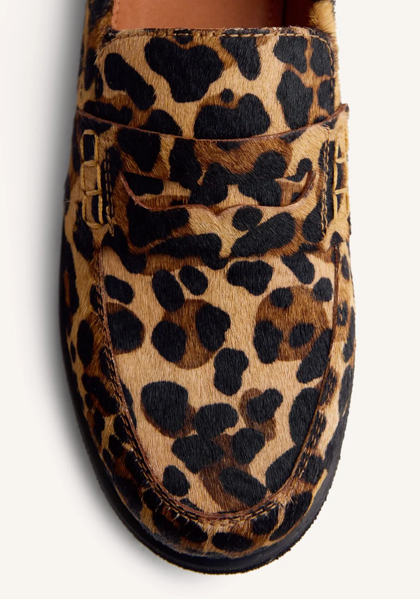 ANIMAL PRINT LEATHER LOAFERS EVELETH - Image 6