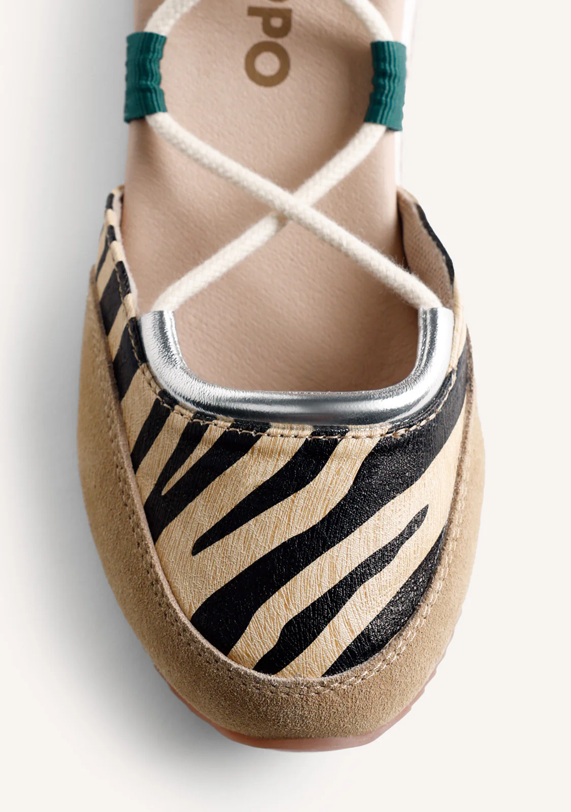ANIMAL PRINT LEATHER OPEN WEDGE SNEAKERS ABUYA - Image 3