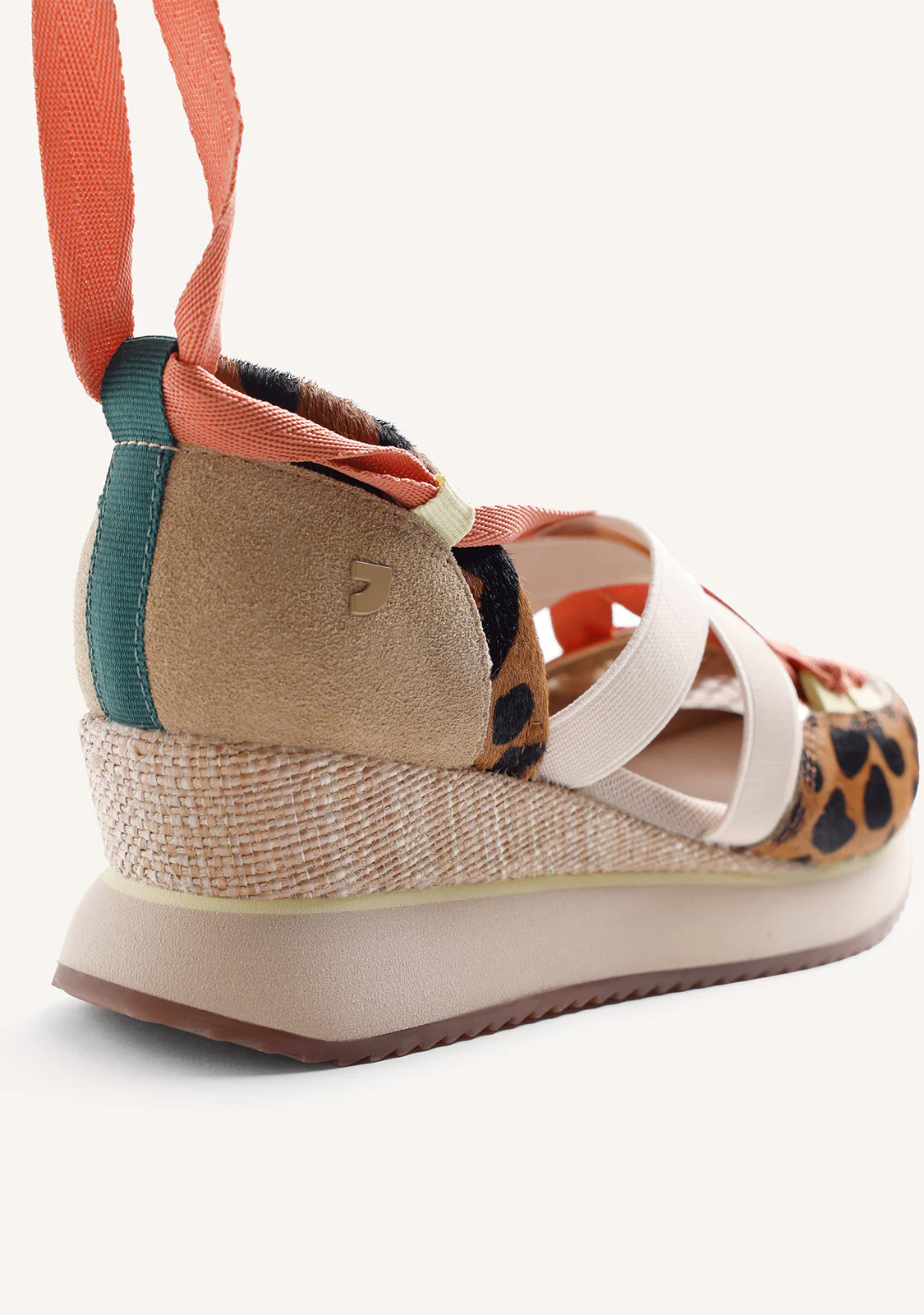 ANIMAL PRINT LEATHER OPEN WEDGE SNEAKERS DESINIC - Image 4