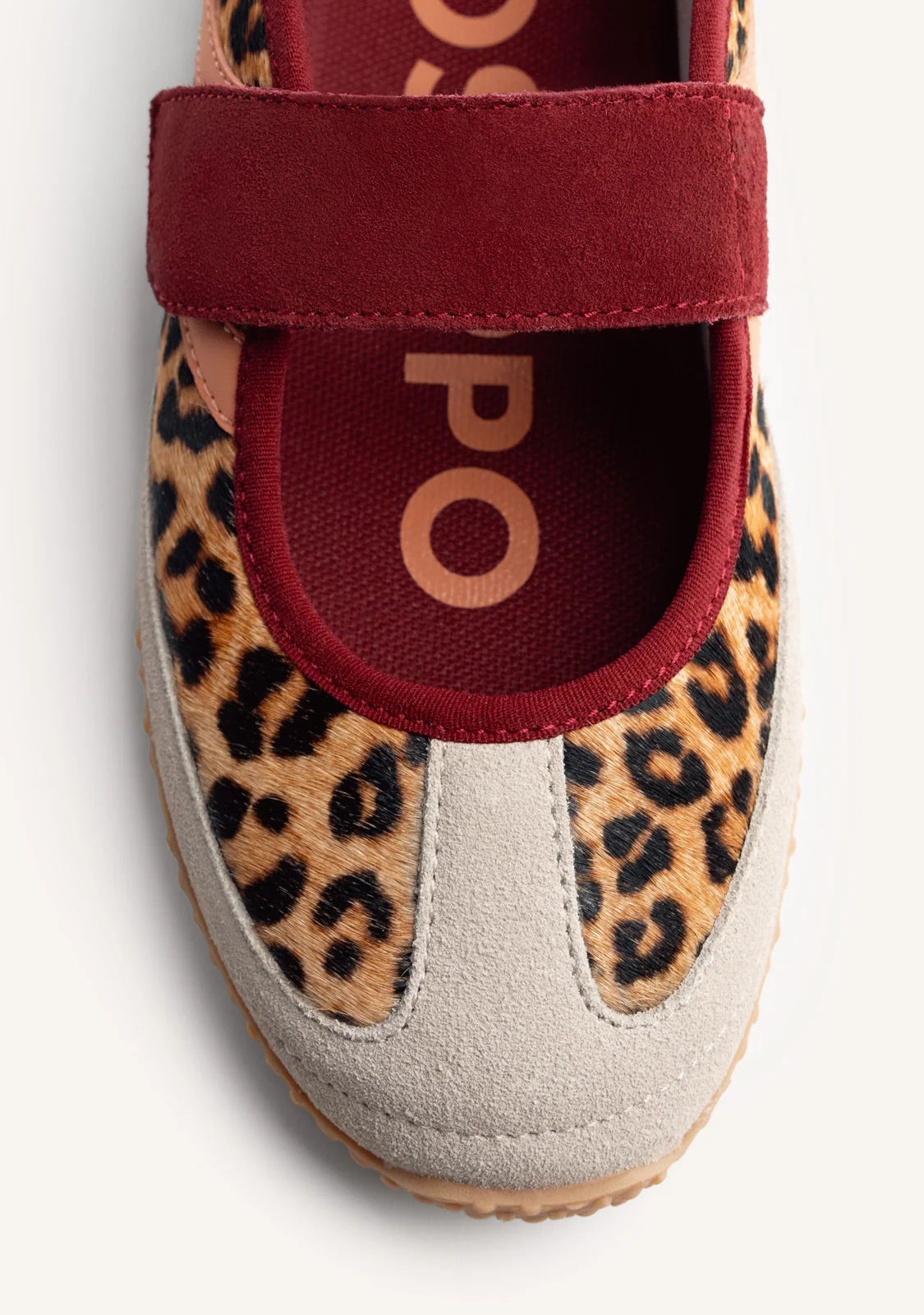 ANIMAL PRINT LEATHER SPORTY BALLET FLATS HOMA - Image 3