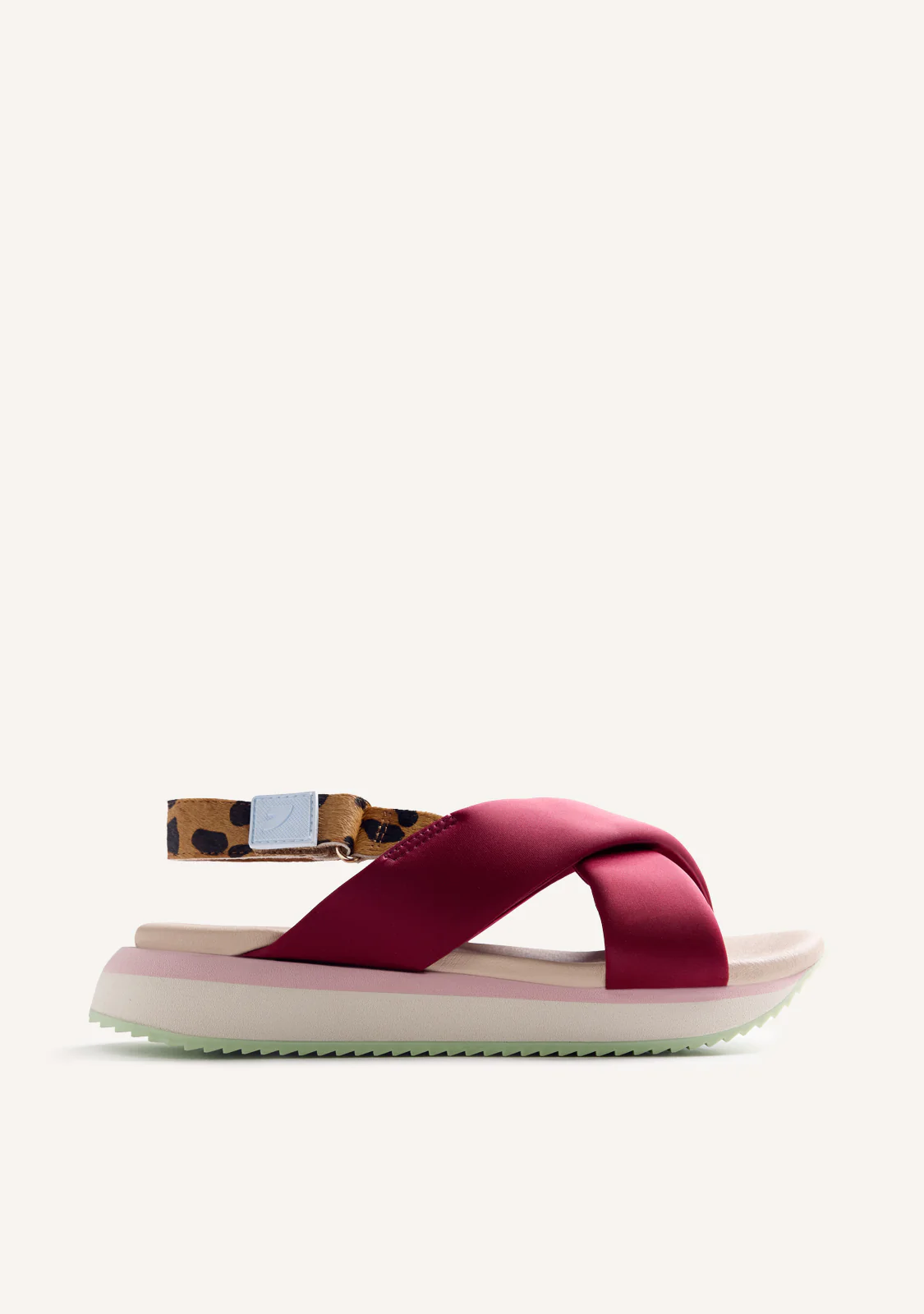 ANIMAL PRINT LEATHER SPORTY SANDALS TALISAY