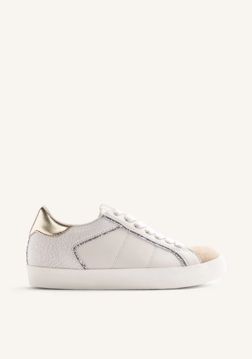 ANIMAL PRINT LEATHER WEDGE SNEAKERS EDINA