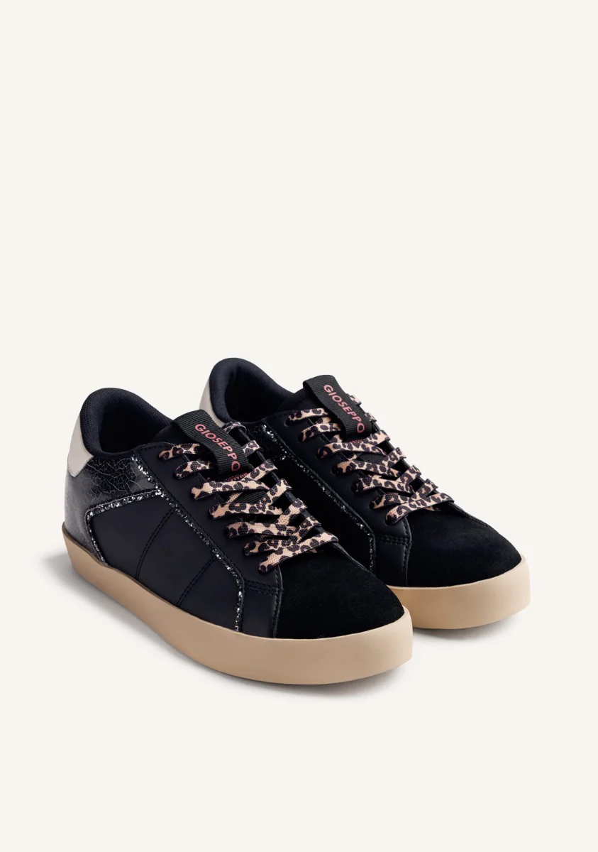 ANIMAL PRINT LEATHER WEDGE SNEAKERS EDINA - Image 2