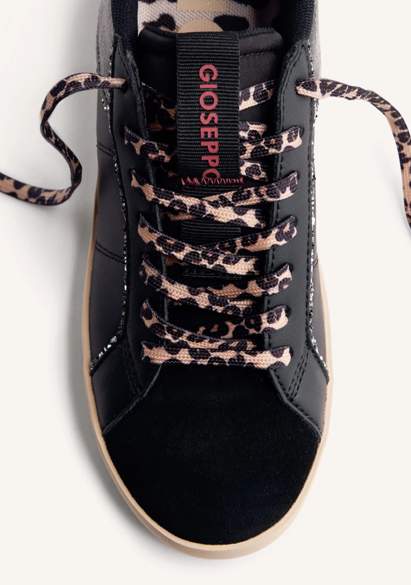 ANIMAL PRINT LEATHER WEDGE SNEAKERS EDINA - Image 3