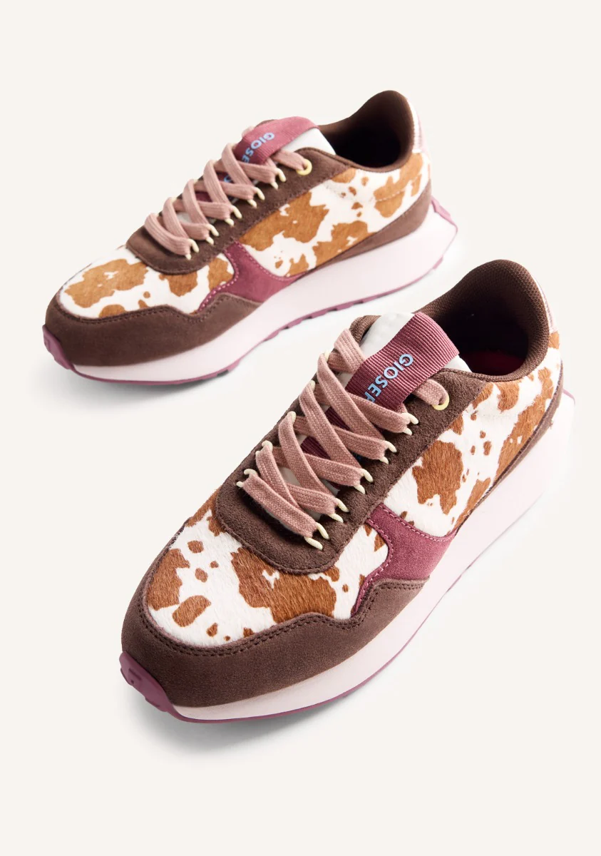 ANIMAL PRINT LEATHER WEDGE SNEAKERS MACKFORD - Image 3