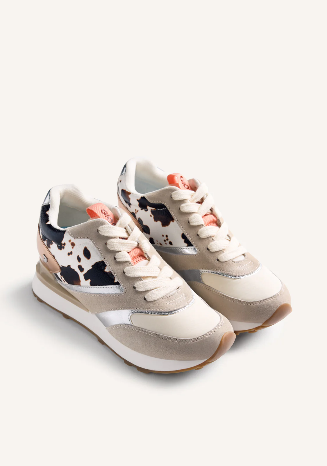 ANIMAL PRINT LEATHER WEDGE SNEAKERS TABORA - Image 2