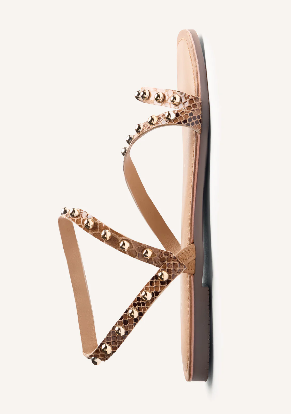 ANIMAL PRINT STUDDED LEATHER SANDALS SUBUKIA - Image 4